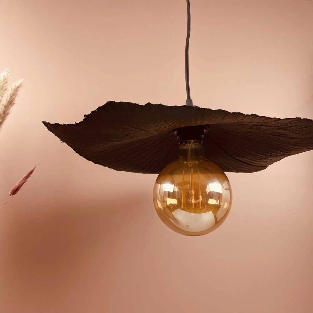 Suspension Ou Lustre Paper En Papier Gaufré Noir 45cm électrifiée 4 Suspension Ou Lustre Paper En Papier Gaufré Noir 45cm électrifiée – Image 2