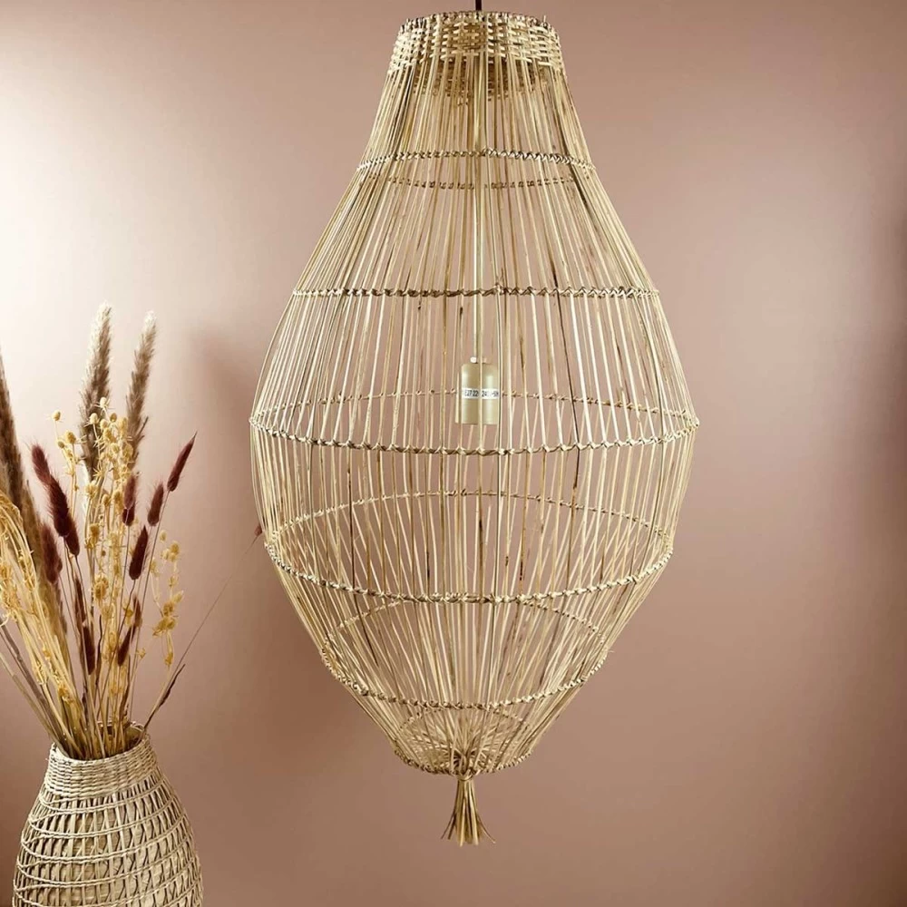 Suspension Ou Lustre Rotin Naturel Forme Nasse 3 Suspension Ou Lustre Rotin Naturel Forme Nasse
