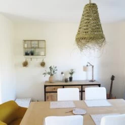 Abat Jour Pour Lampe Ajouré Forme Allongée En Paille Naturelle Tressée 13 Abat Jour Pour Lampe Ajouré Forme Allongée En Paille Naturelle Tressée -Décor Soldes suspension ajouree forme allongee en paille 5