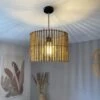 Suspension Bambou D35cm Vendue Avec Monture Noire -Décor Soldes suspension bambou d35cm vendue avec monture noire