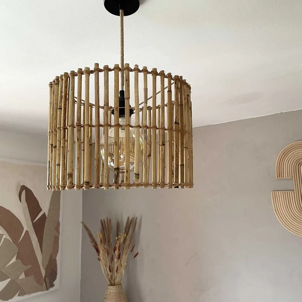 Suspension Bambou D35cm Vendue Avec Monture Noire 7 Suspension Bambou D35cm Vendue Avec Monture Noire – Image 5