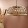 Suspension Coupole En Bambou Grisé Jenas D50cm Tout équipée -Décor Soldes suspension coupole en bambou grise jenas d50cm