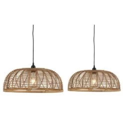 Suspension Coupole En Bambou Grisé Jenas D50cm Tout équipée -Décor Soldes suspension coupole en bambou grise jenas d50cm 2