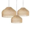 Abat Jour Pour Lustre En Rotin Naturel Agathe - 3 Tailles -Décor Soldes suspension en bois de rotin naturel agathe 3 tailles