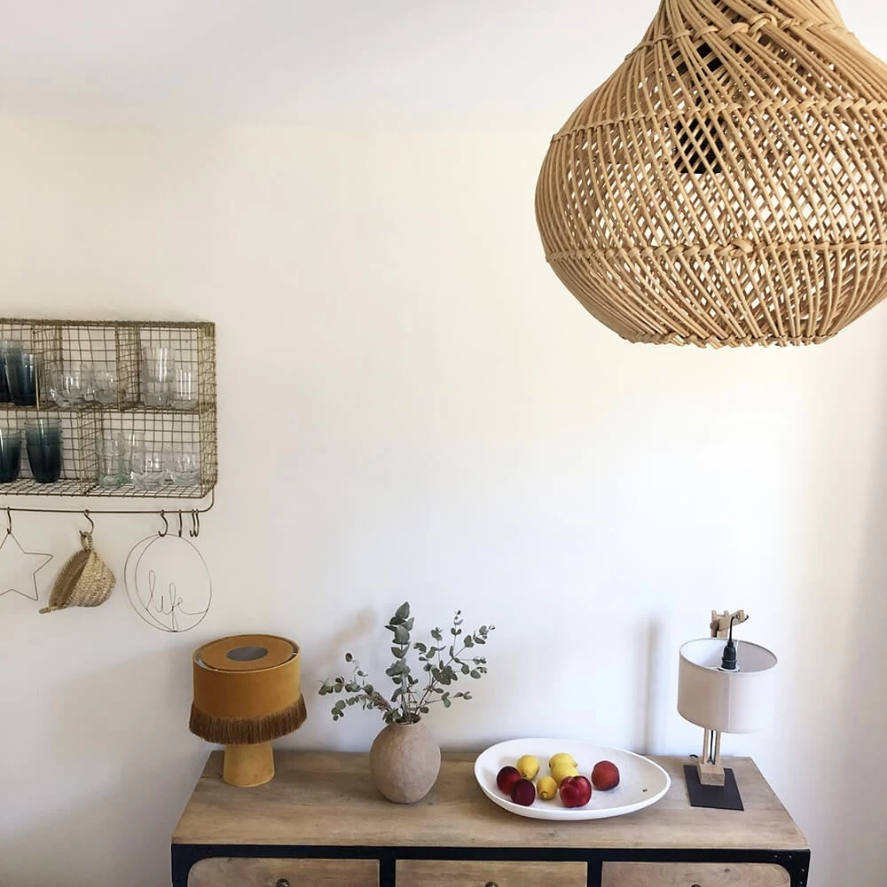 Abat Jour Pour Lampe En Rotin M Coloris Naturel D. 30 Cm Faite à Bali 4 Abat Jour Pour Lampe En Rotin M Coloris Naturel D. 30 Cm Faite à Bali – Image 2