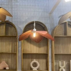 Suspension Fleur Rouille D58cm Avec Monture -Décor Soldes suspension fleur rouille d58cm avec monture 2