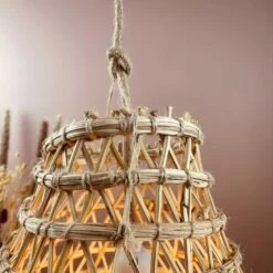 Abat Jour Pour Luminaire Forme Allongée En Branches De Palmier Dattier 9 Abat Jour Pour Luminaire Forme Allongée En Branches De Palmier Dattier -Décor Soldes suspension forme allongee en branches de palmier dattier 2