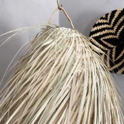 Abat-jour Pour Suspension Marocaine Bohème En Paille De Palmier -Décor Soldes suspension marocaine taille l boheme palmier 3