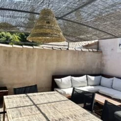 Abat-jour Pour Suspension Naturel Ajourée Conique Fibre Alfa -Décor Soldes suspension naturelle ajouree h40cm conique fibre alfa tressee 5