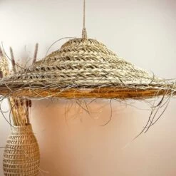 Abat Jour Pour Lampe Parasol L Fibre Naturelle Tressée