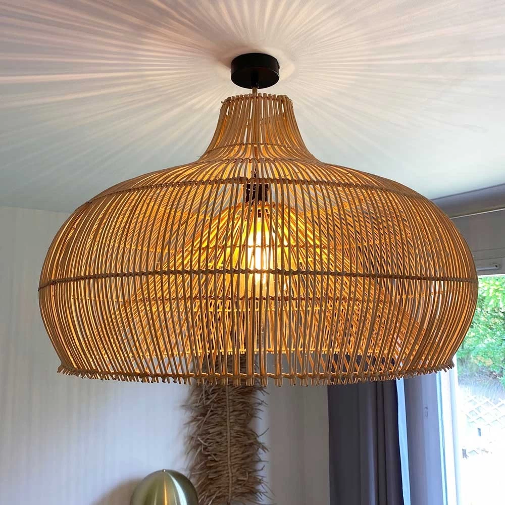 Suspension Pour Luminaire En Rotin De Bali Coloris Naturel - Clair 5 Suspension Pour Luminaire En Rotin De Bali Coloris Naturel - Clair – Image 3