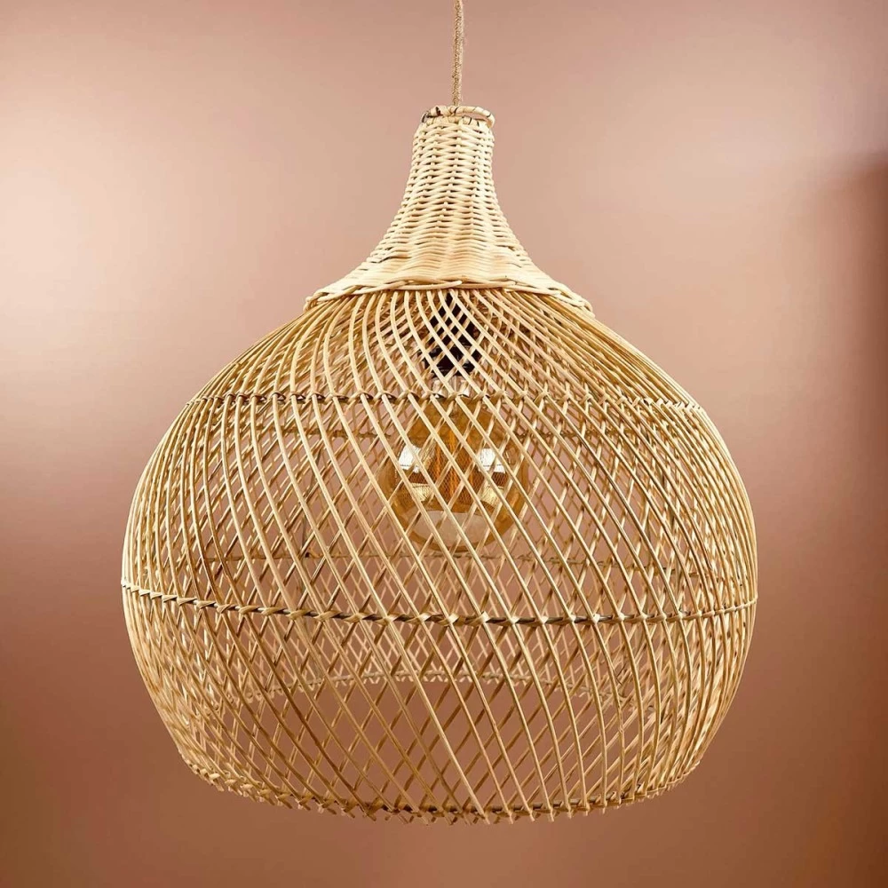Abat Jour Pour Lampe En Rotin Naturel Brasilia Bali, Modèle Fait à La Main 3 Abat Jour Pour Lampe En Rotin Naturel Brasilia Bali, Modèle Fait à La Main