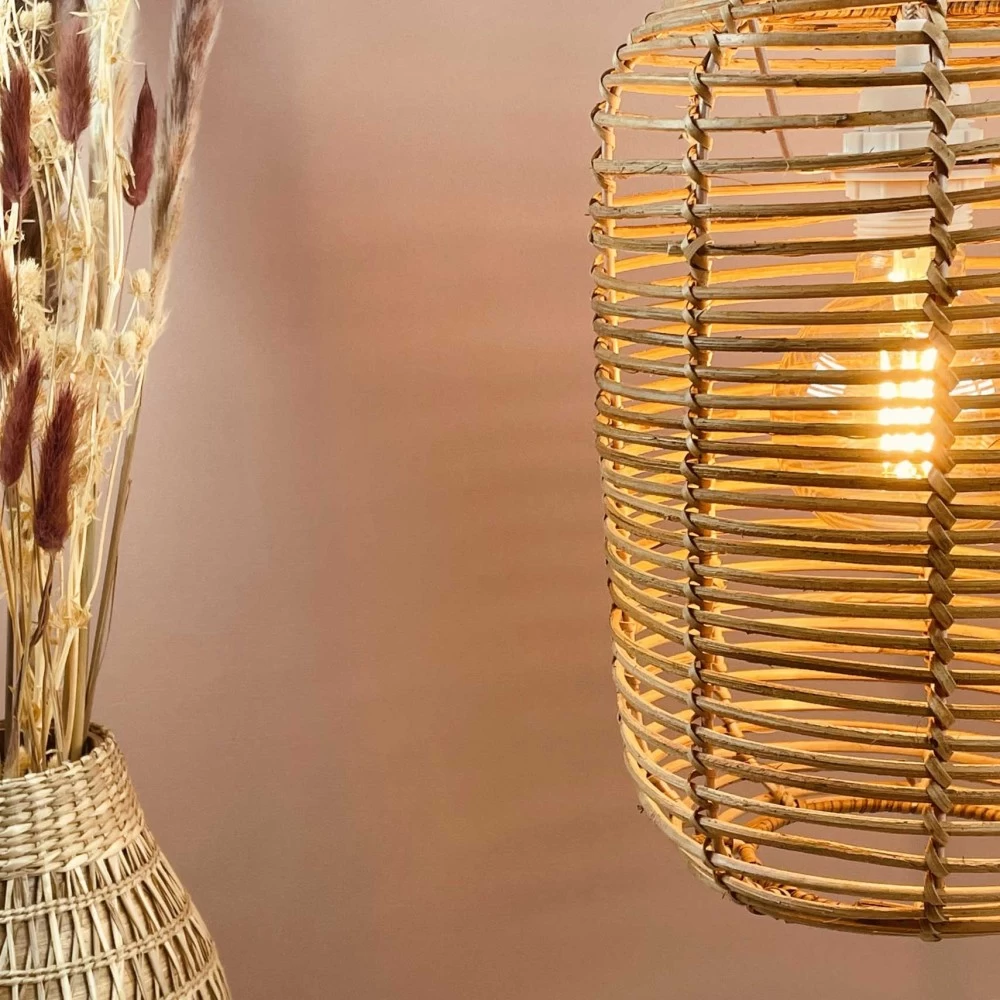 Abat Jour Pour Luminaire Rotin Naturel Forme Lanterne 4 Abat Jour Pour Luminaire Rotin Naturel Forme Lanterne – Image 2