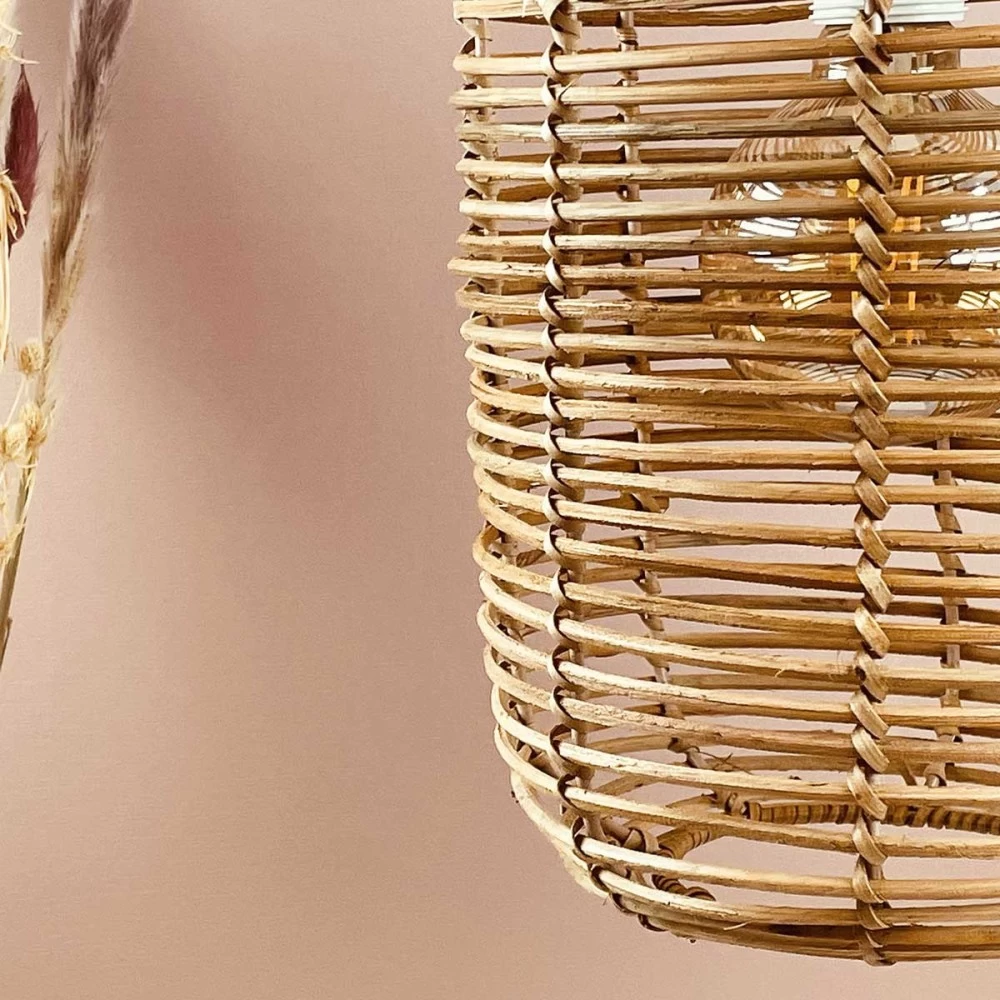 Abat Jour Pour Luminaire Rotin Naturel Forme Lanterne 8 Abat Jour Pour Luminaire Rotin Naturel Forme Lanterne – Image 6