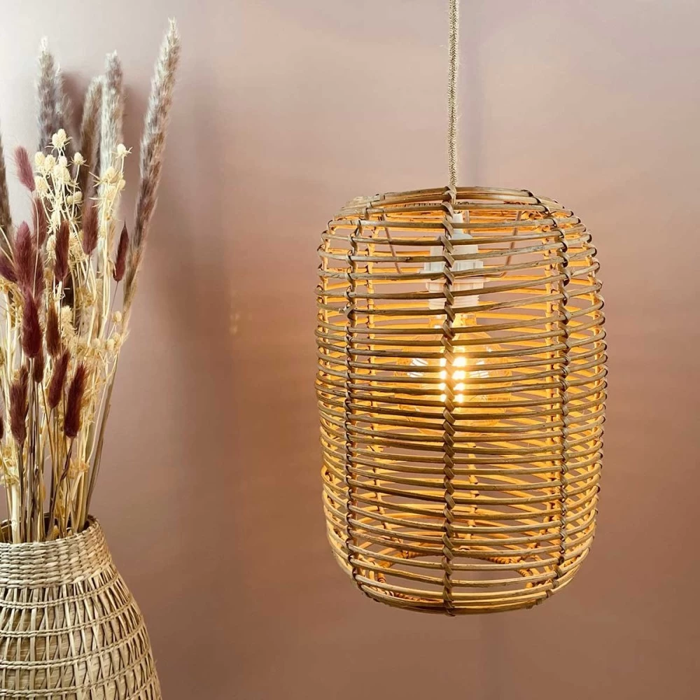 Abat Jour Pour Luminaire Rotin Naturel Forme Lanterne 3 Abat Jour Pour Luminaire Rotin Naturel Forme Lanterne