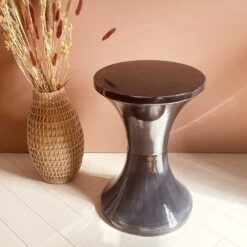 Tabouret TAMTAM En Métal Coloris Bleu Navy