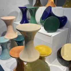 Tabouret TAMTAM En Métal Coloris Bleu Navy -Décor Soldes tabouret tamtam en metal coloris bleu navy 4