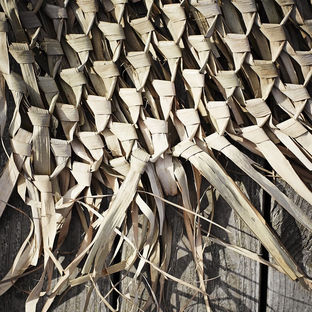 Tenture Naturelle Murale Feuilles Palmier Tressé - Madam Stoltz 6 Tenture Naturelle Murale Feuilles Palmier Tressé - Madam Stoltz – Image 4