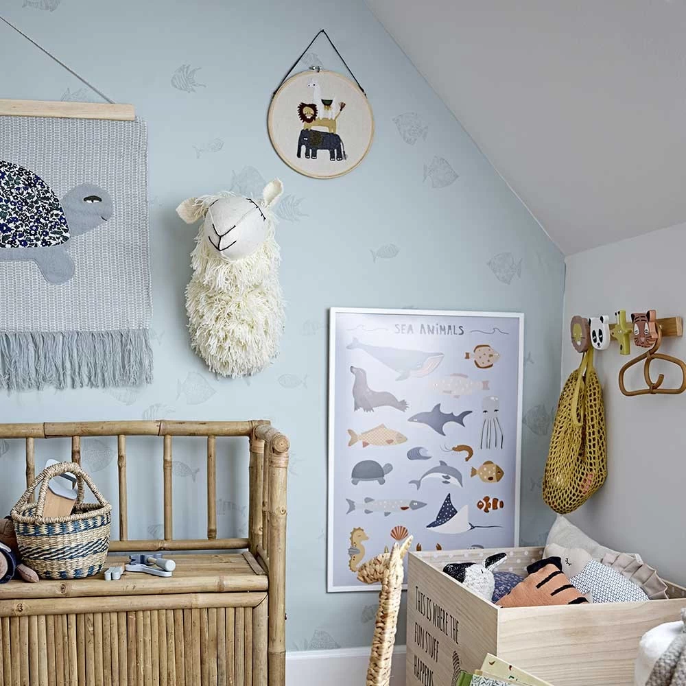 Tenture Murale Tortue "Marry" En Coton Avec Support Bois - Bloomingville 4 Tenture Murale Tortue "Marry" En Coton Avec Support Bois - Bloomingville – Image 2