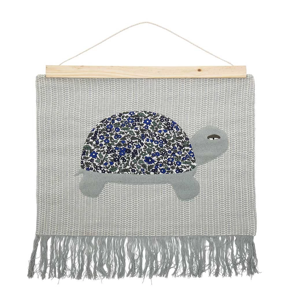 Tenture Murale Tortue "Marry" En Coton Avec Support Bois - Bloomingville 3 Tenture Murale Tortue "Marry" En Coton Avec Support Bois - Bloomingville