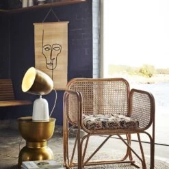 Décor Soldes -Décor Soldes tenture murale visage bambou avec corde 1